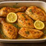 Poulet méditerranéen au four