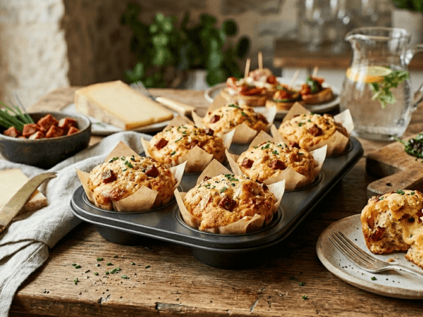 Muffins au chorizo et aux deux fromages : la recette spécial apéro