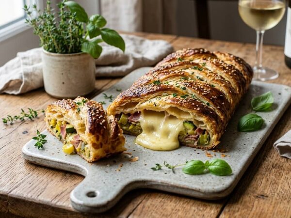 Feuilleté aux légumes et speck : croustillant et gourmand