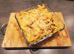 Gratin de pates aux 3 fromages