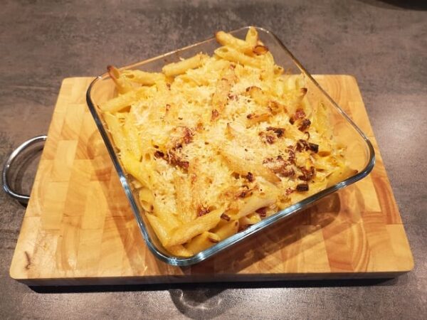 Gratin de pâtes aux 3 fromages : fondant et rapide