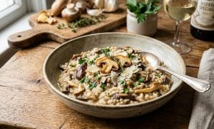 Lire la suite à propos de l’article Risotto aux champignons : la recette crémeuse facile
