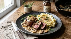 Lire la suite à propos de l’article Filet mignon aux champignons et échalotes : recette tendre et rapide