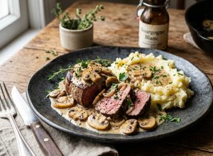 Filet mignon aux champignons et échalotes : recette tendre et rapide