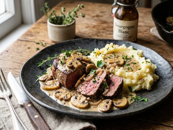 Filet mignon aux champignons et échalotes : recette tendre et rapide