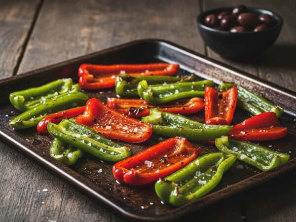Pimientos de Padrón au four : la version facile avec des poivrons classiques