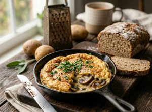 L&rsquo;omelette aux champignons ultra-fondante : le secret du jaune d&rsquo;œuf