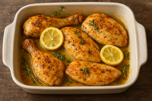 Poulet méditerranéen au four