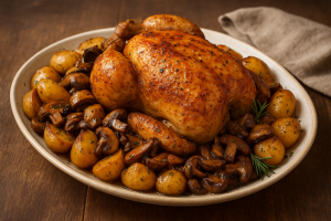 Poulet pommes de terres et cèpes