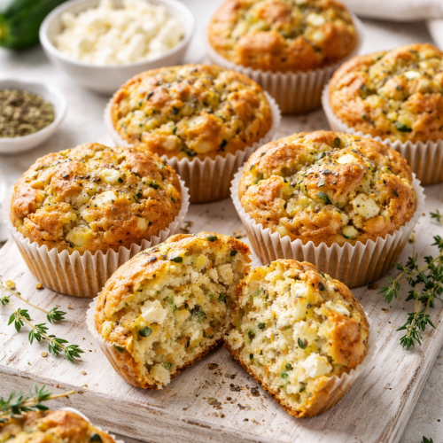 muffins courgette feta
