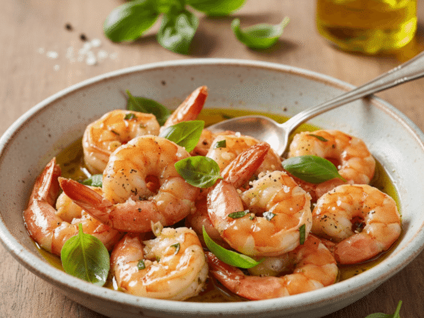 Gambas au basilic et à l’ail : la recette tapas express