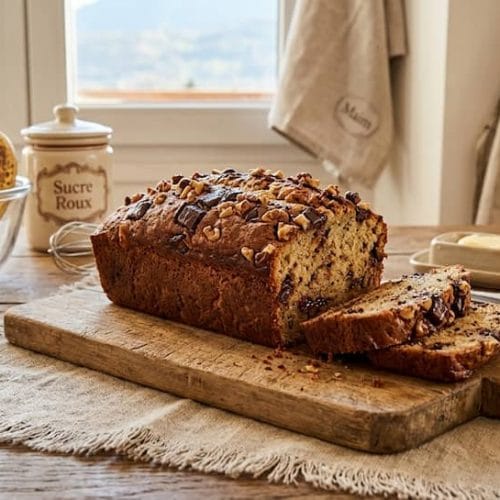 Banana Bread ultra moelleux aux pépites de chocolat et noix