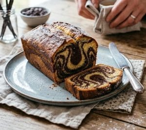 Lire la suite à propos de l’article Gâteau Marbré Chocolat Vanille : La recette la plus moelleuse