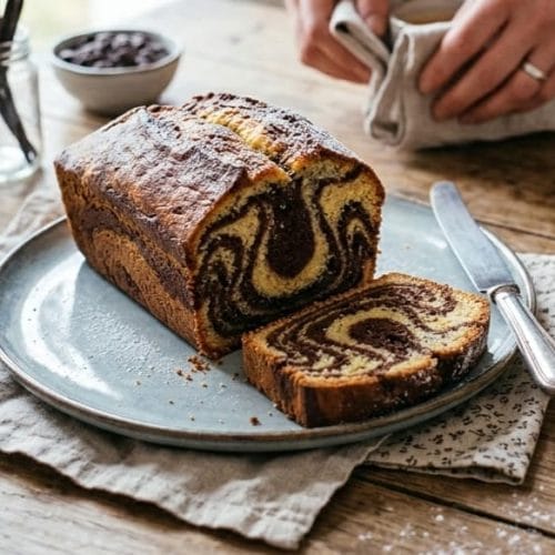 Gâteau marbré chocolat vanille ultra moelleux et fondant