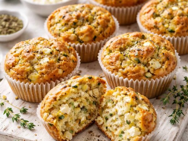 Muffins Courgette Feta : La recette facile, saine et moelleuse