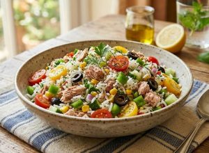 Salade de riz basmati : la recette colorée au poivron grillé