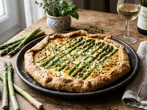 Tarte Rustique aux Asperges et Chèvre Frais